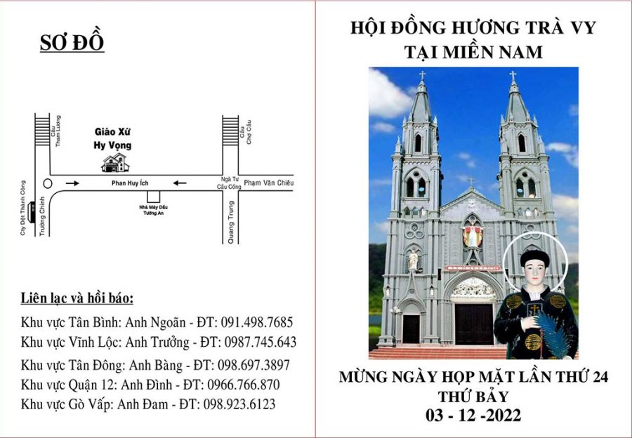 Đồng hương Trà Vy lễ kính thánh tử đạo Giuse NGuyễn Duy Khang 3-12-2022